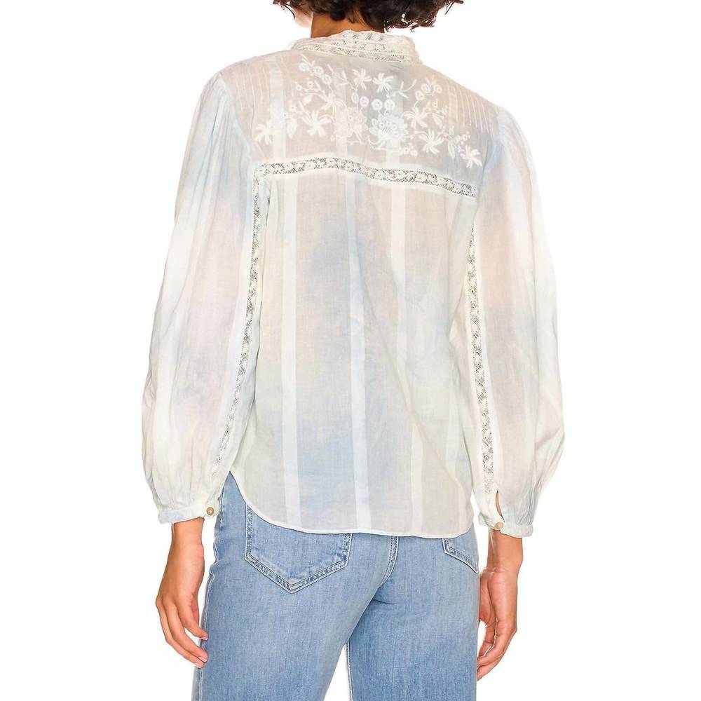 NEW LOVESHACKFANCY ronda top in lily pond hand dye - Picture 6 of 7